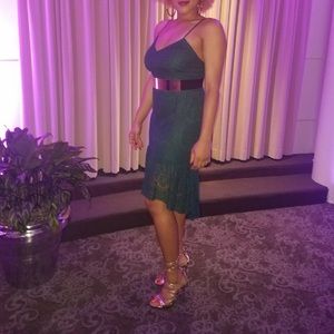 Green lace dress
